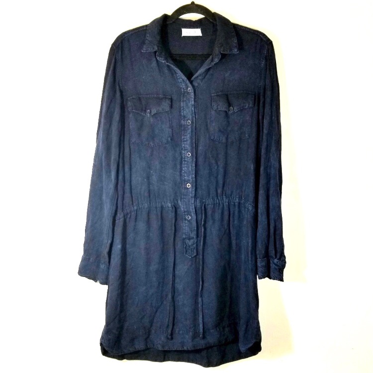 Bella Dahl Longsleeve Drawcord Shirt Dress